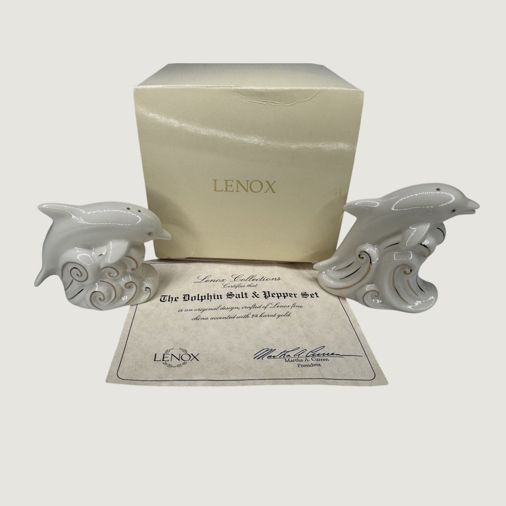 Lenox Dolphin Salt & Pepper Shakers